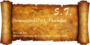 Somogyvári Tivadar névjegykártya