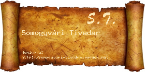 Somogyvári Tivadar névjegykártya